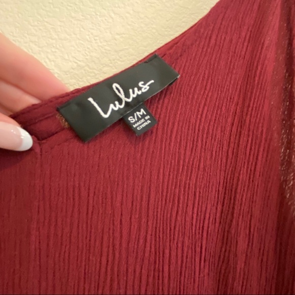 Lulus Burgundy V-Neck Maxi Dress - Picture 9 of 11